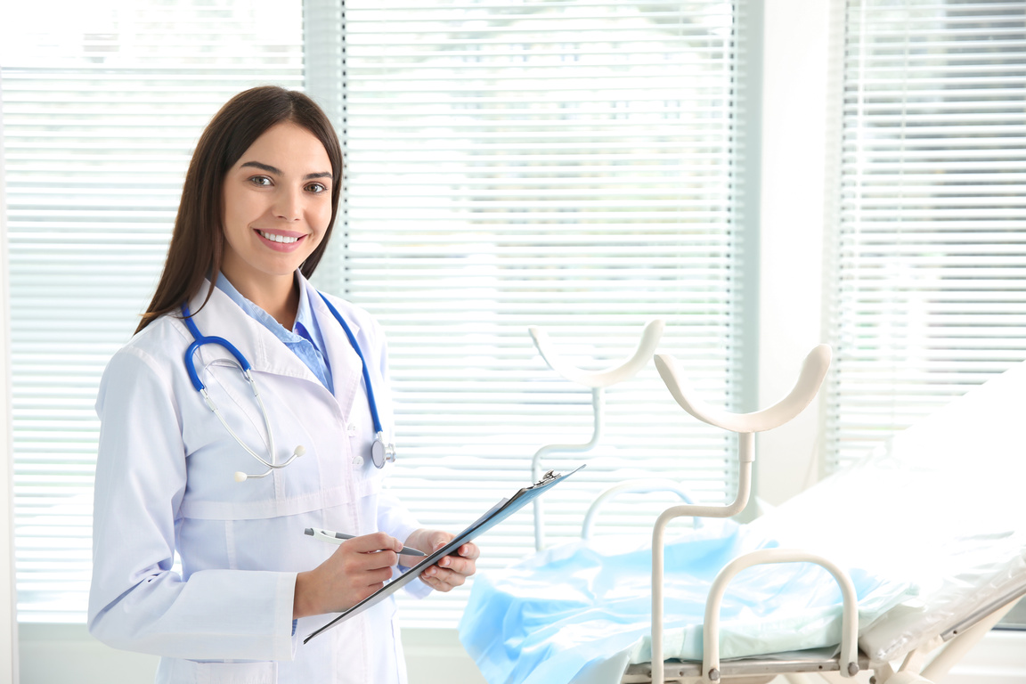 Beautiful Female Gynecologist in Clinic
